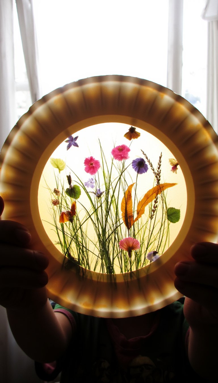 8. Nature Collage Suncatcher