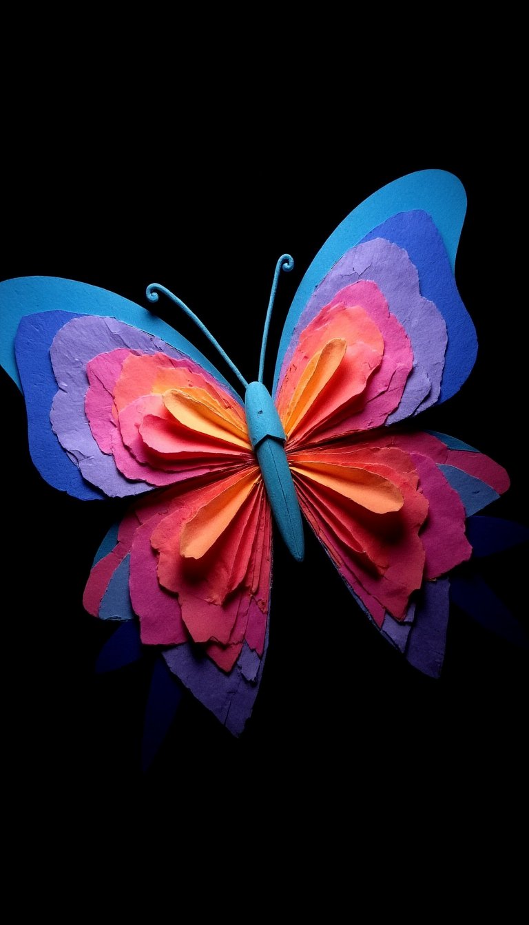 8. 3D Layered Paper Butterfly