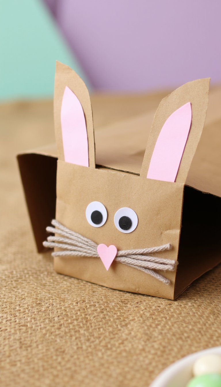 19. Paper Bag Bunny Puppets