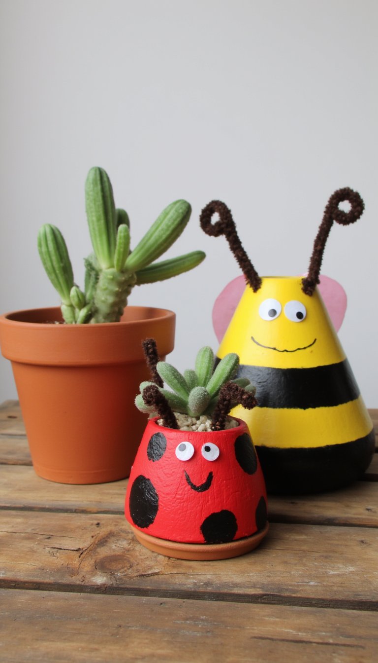 13. Painted Terracotta Pot Critters