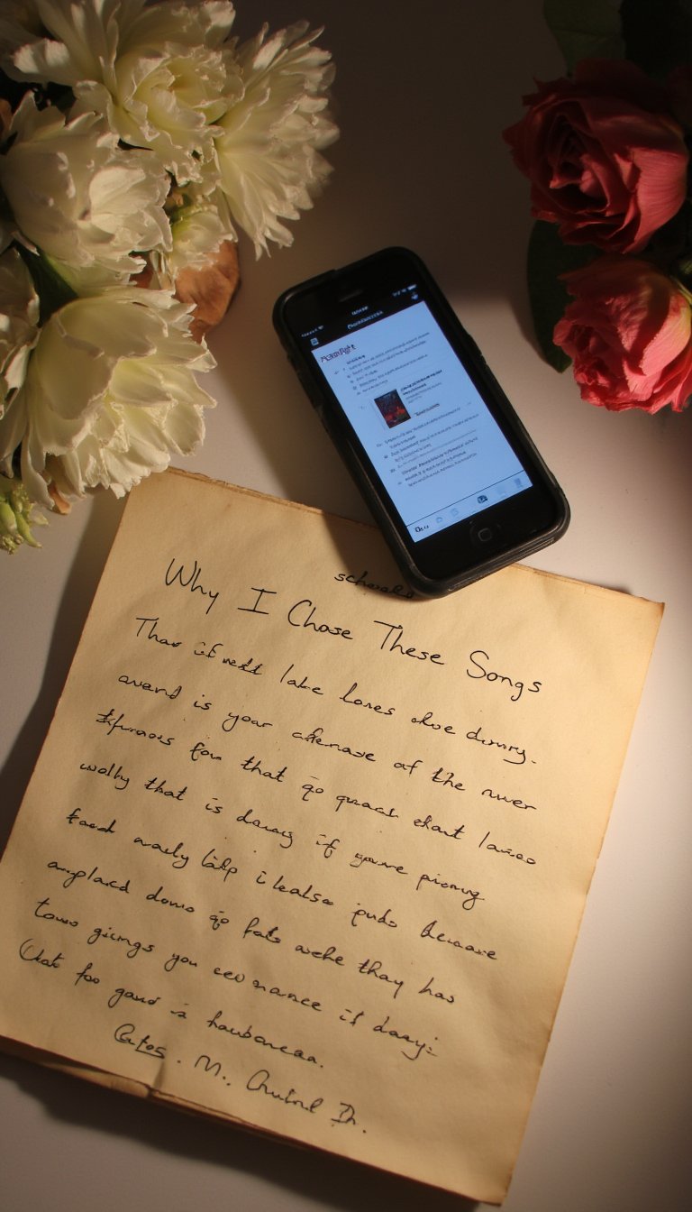 15. A Custom Playlist & "Why I Chose These Songs" Letter