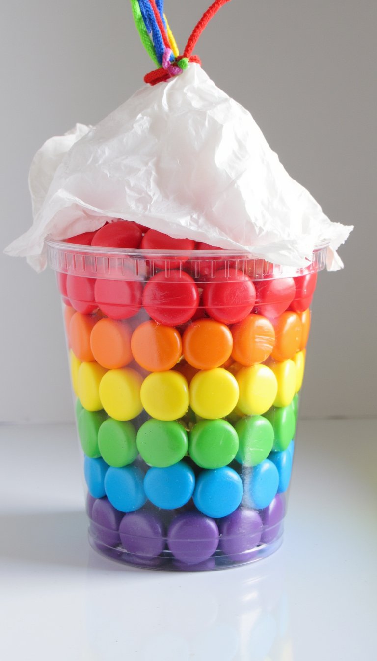 21. Rainbow Pinata in a Cup