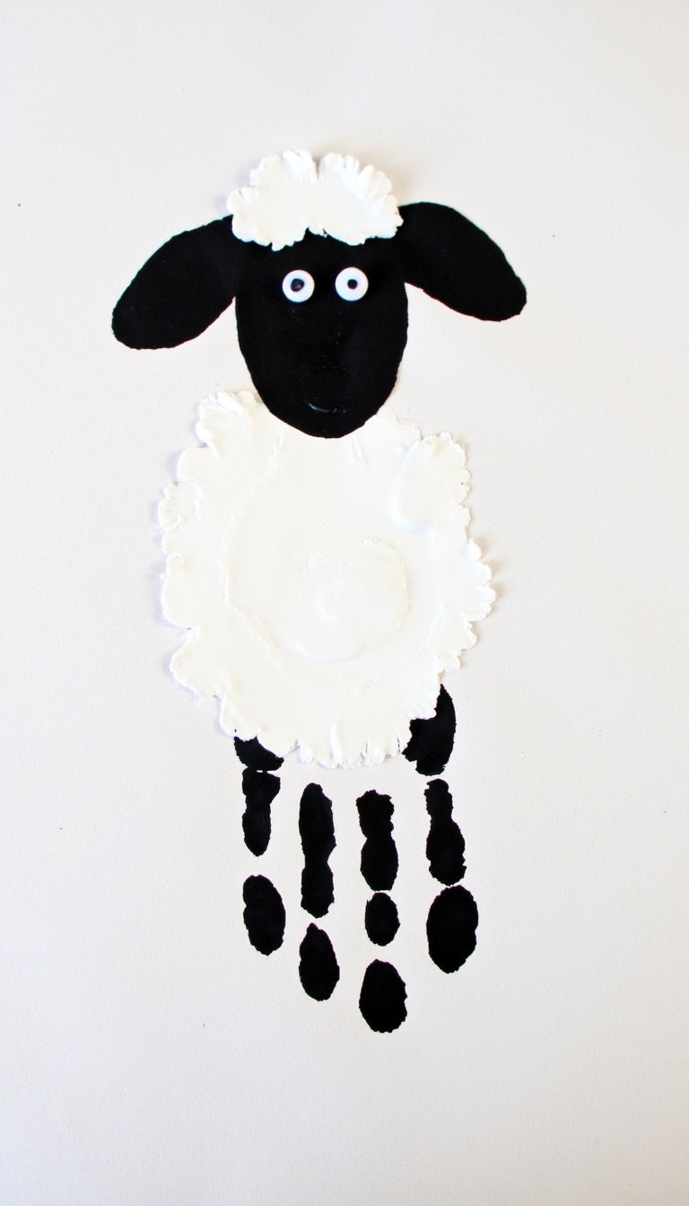 13. Footprint & Handprint Sheep Keepsake
