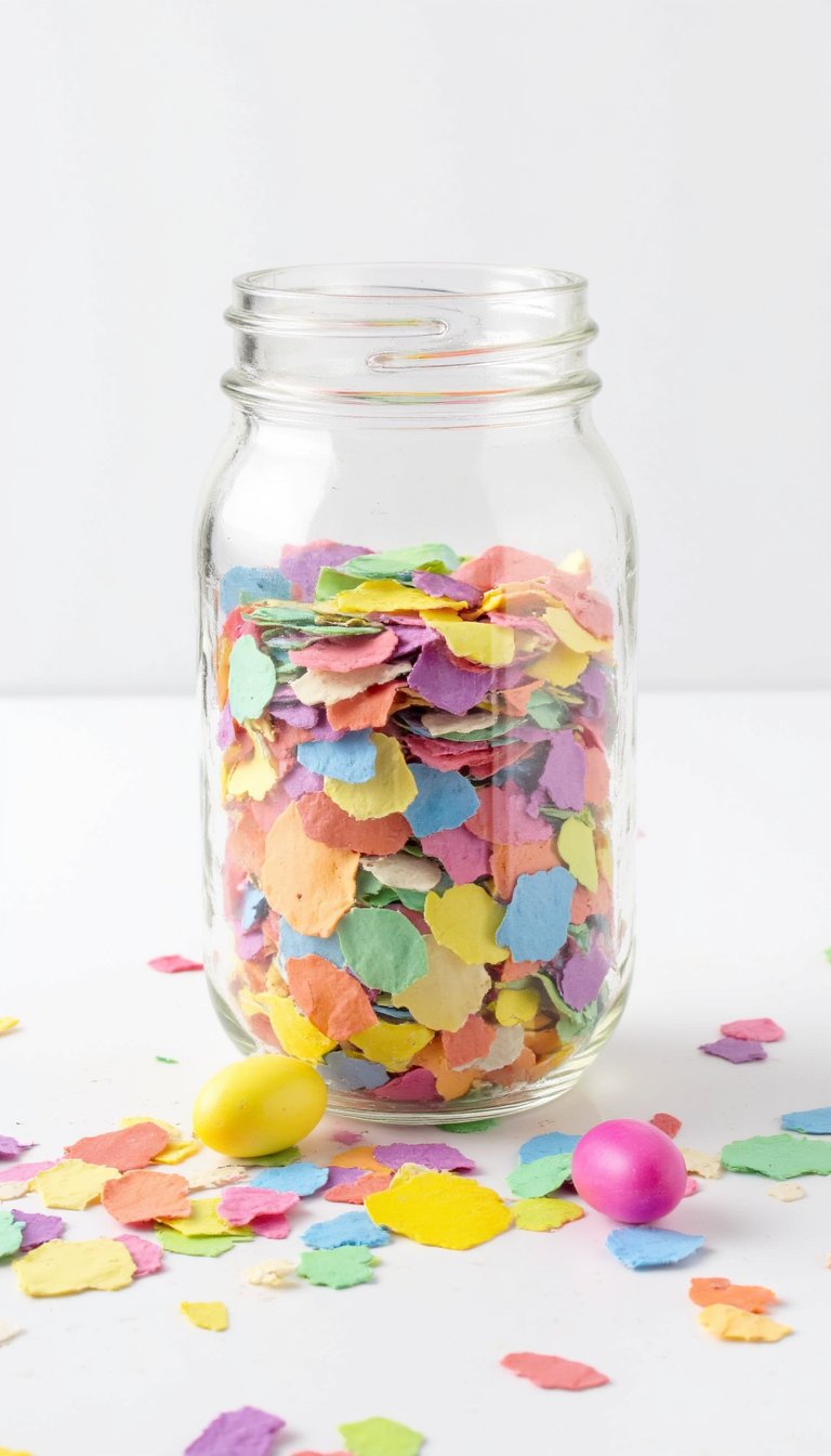23. Easter Egg "Confetti" in a Jar