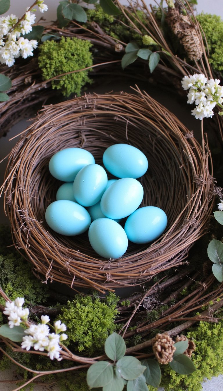 9. The Natural Nest & Robin’s Egg Wreath