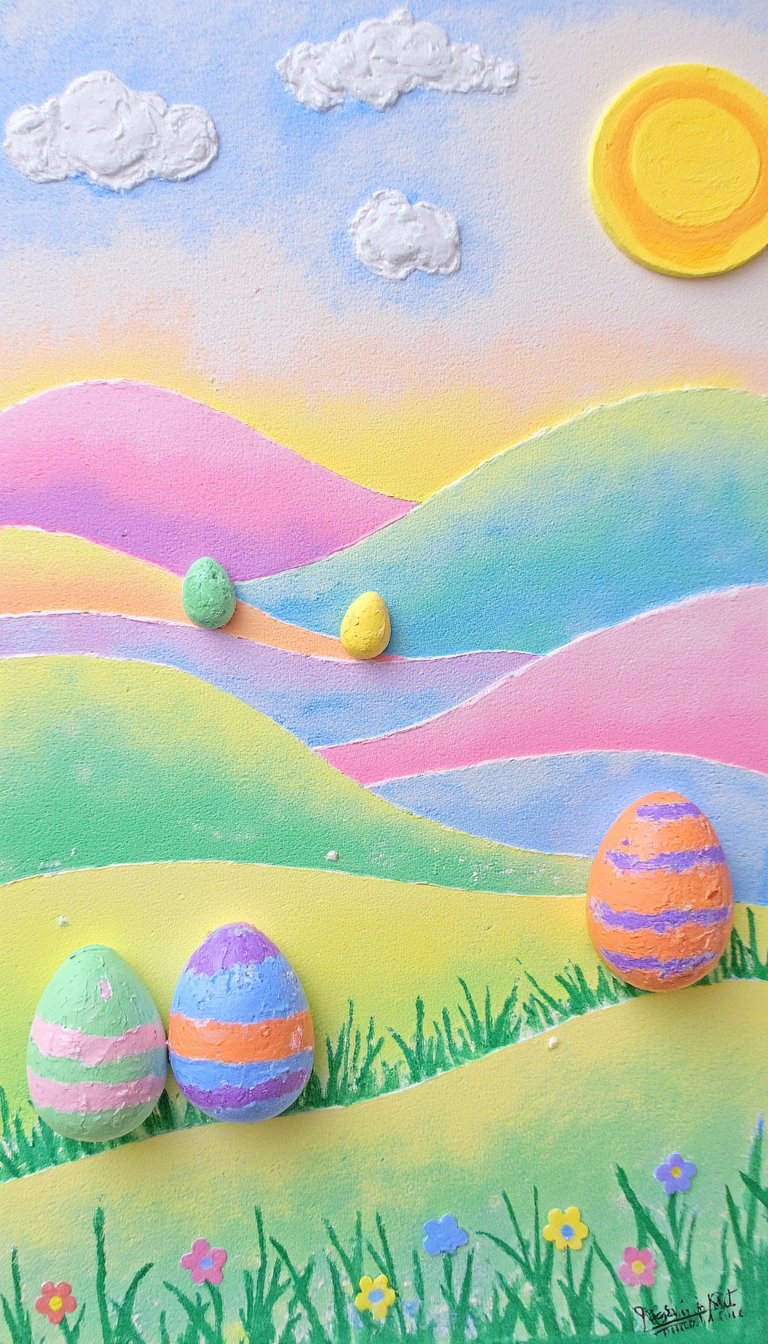 18. Chalk Pastel Easter Landscapes