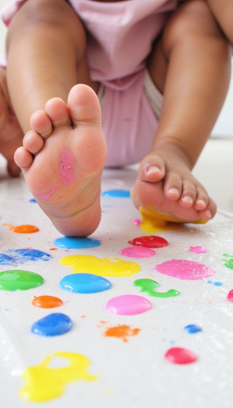 18. Bubble Wrap Stomp Painting