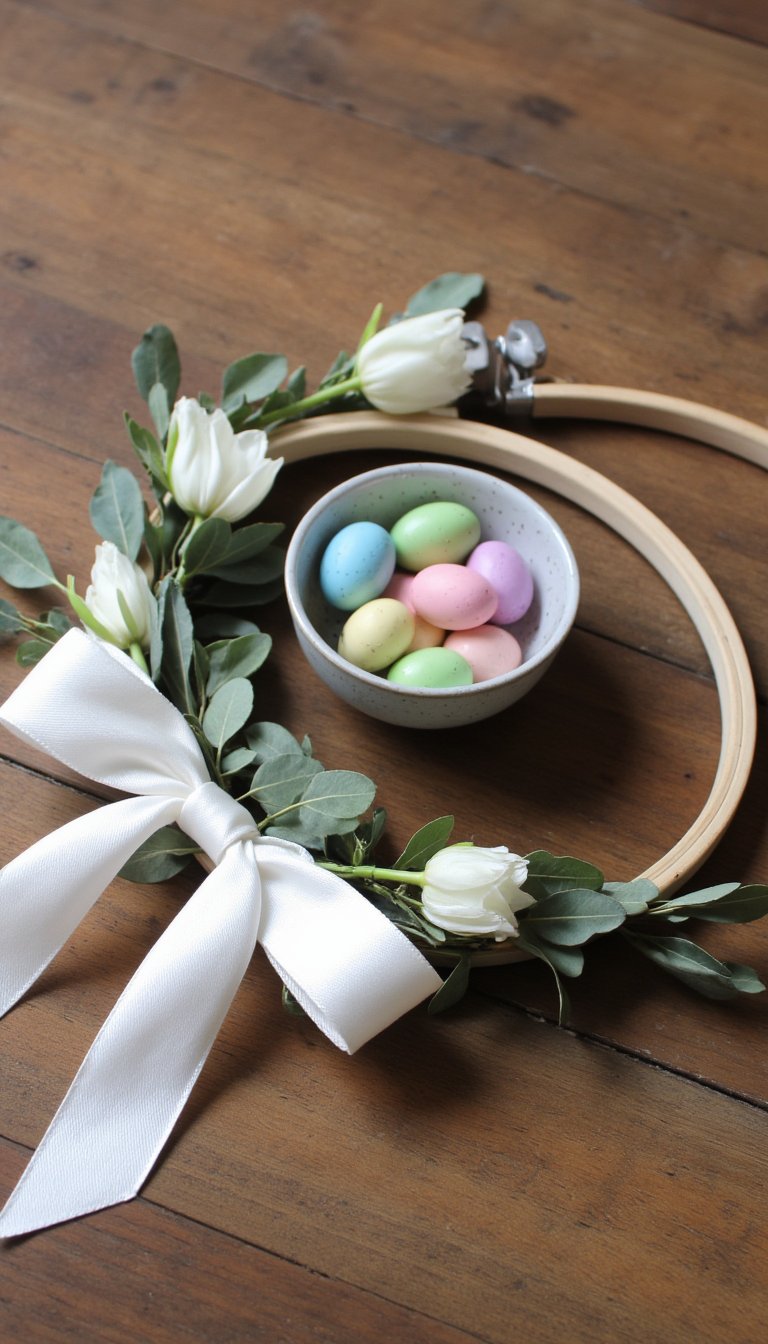 16. The Embroidery Hoop Wreath Laying