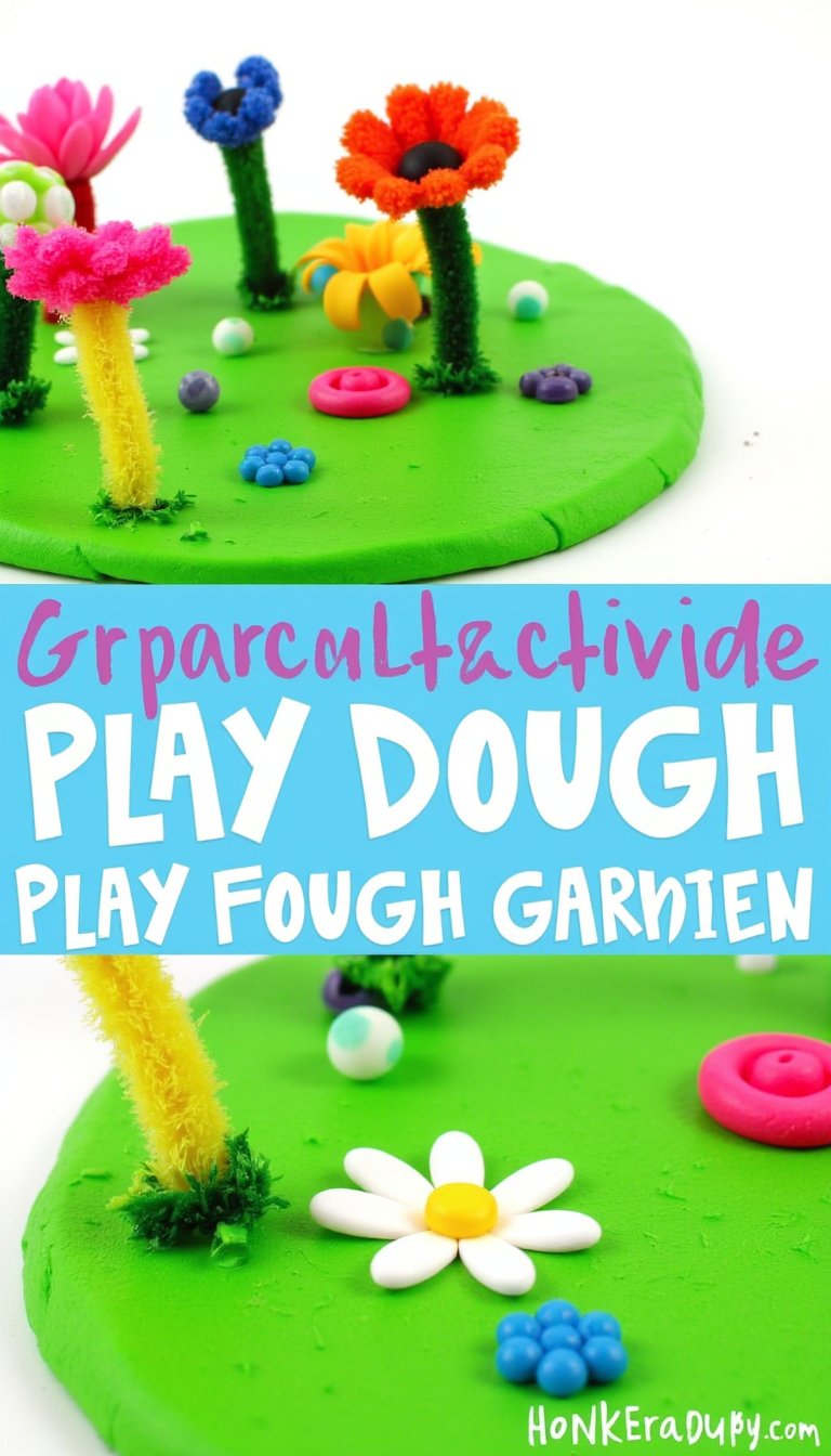 16. Play Dough Flower Garden