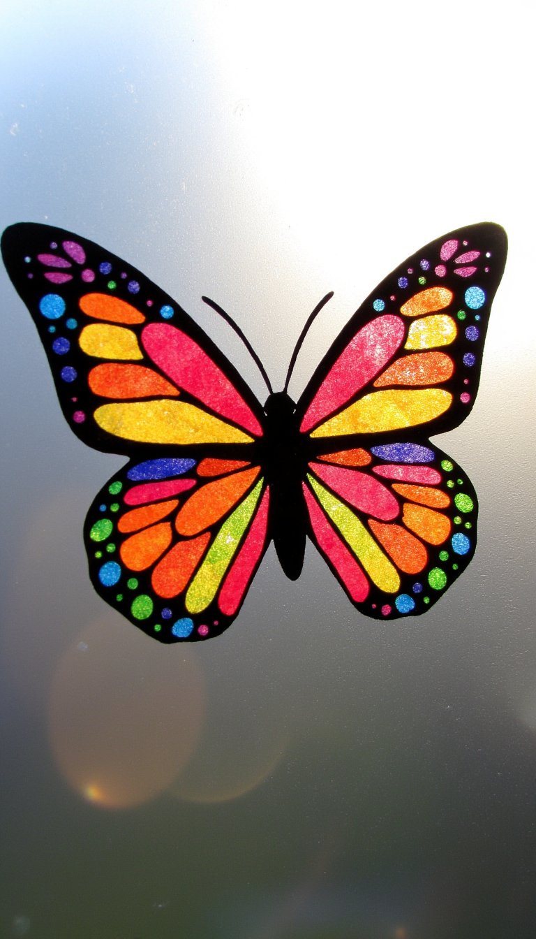 10. The Tissue Paper "Stained Glass" Window Decal