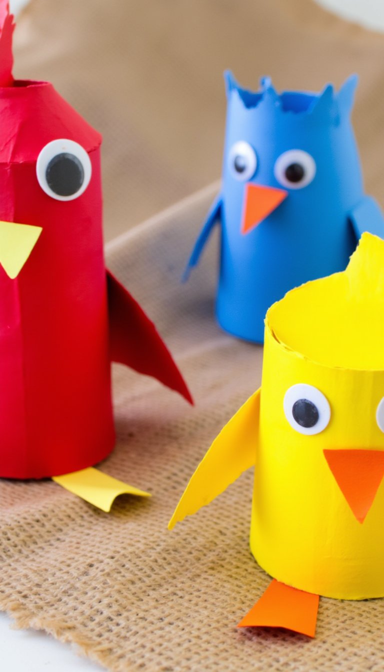3. Toilet Paper Roll Bird Friends
