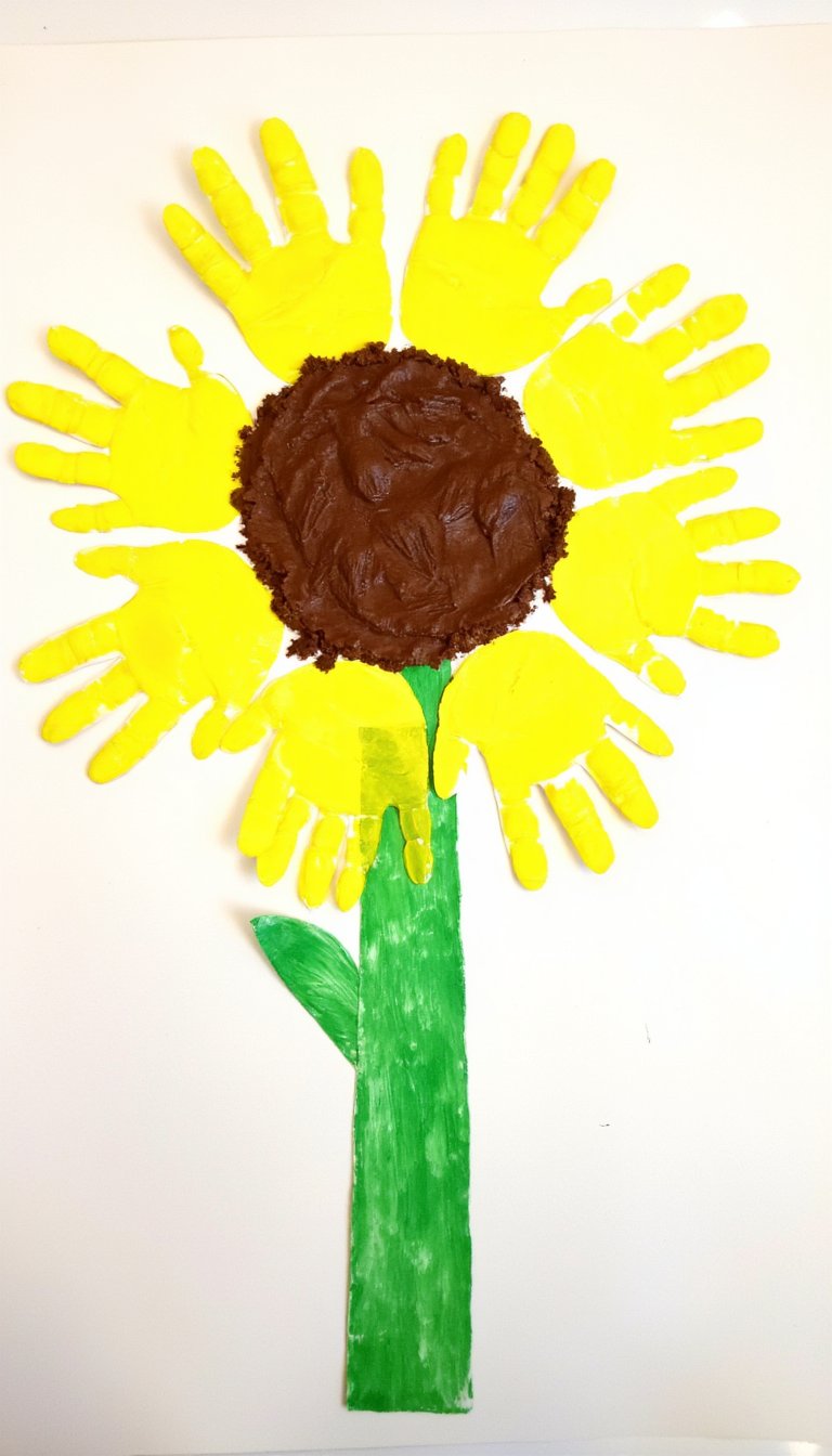 8. Handprint Sunflower Keepsake