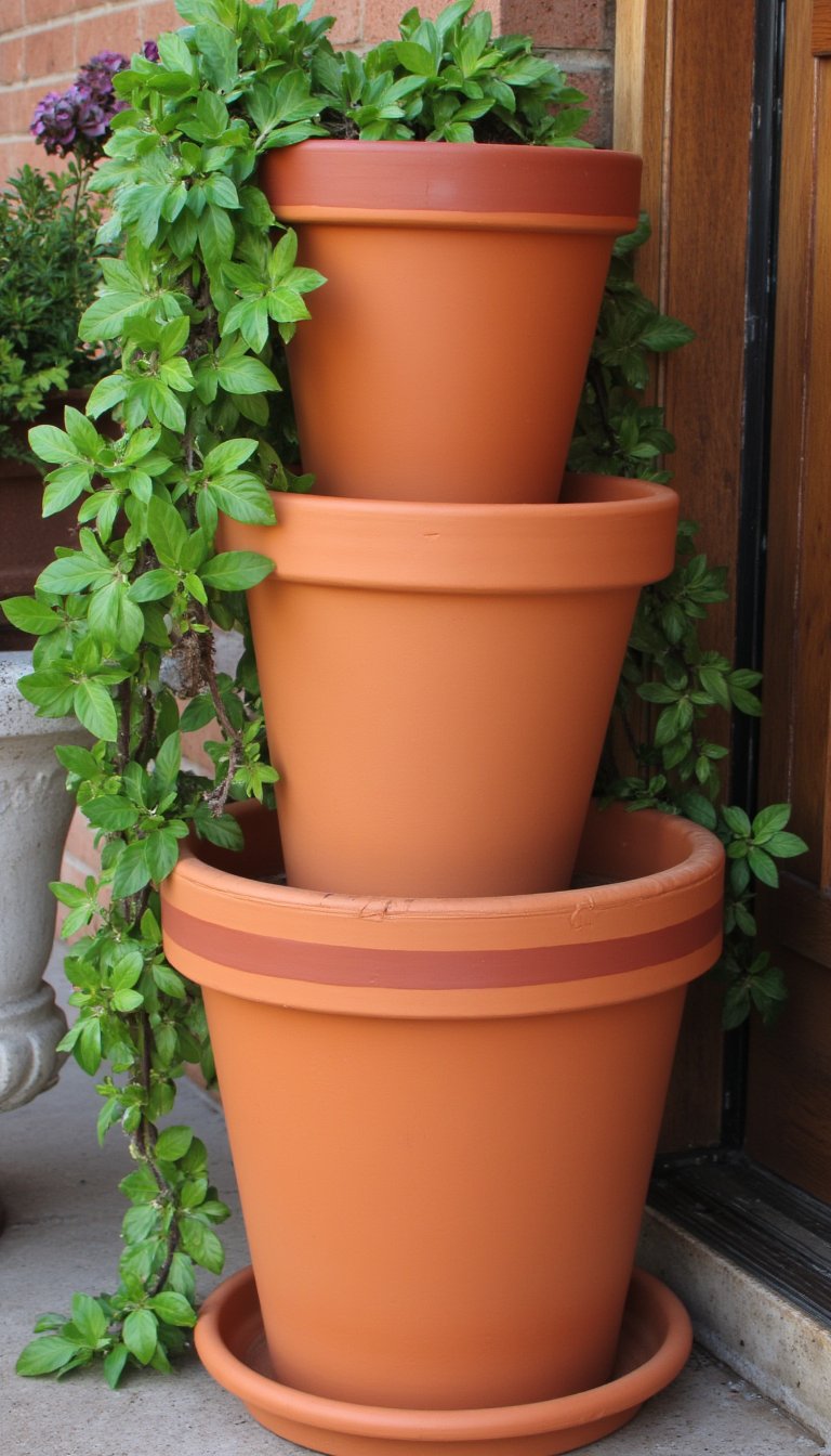 19. A Terracotta Pot Tower