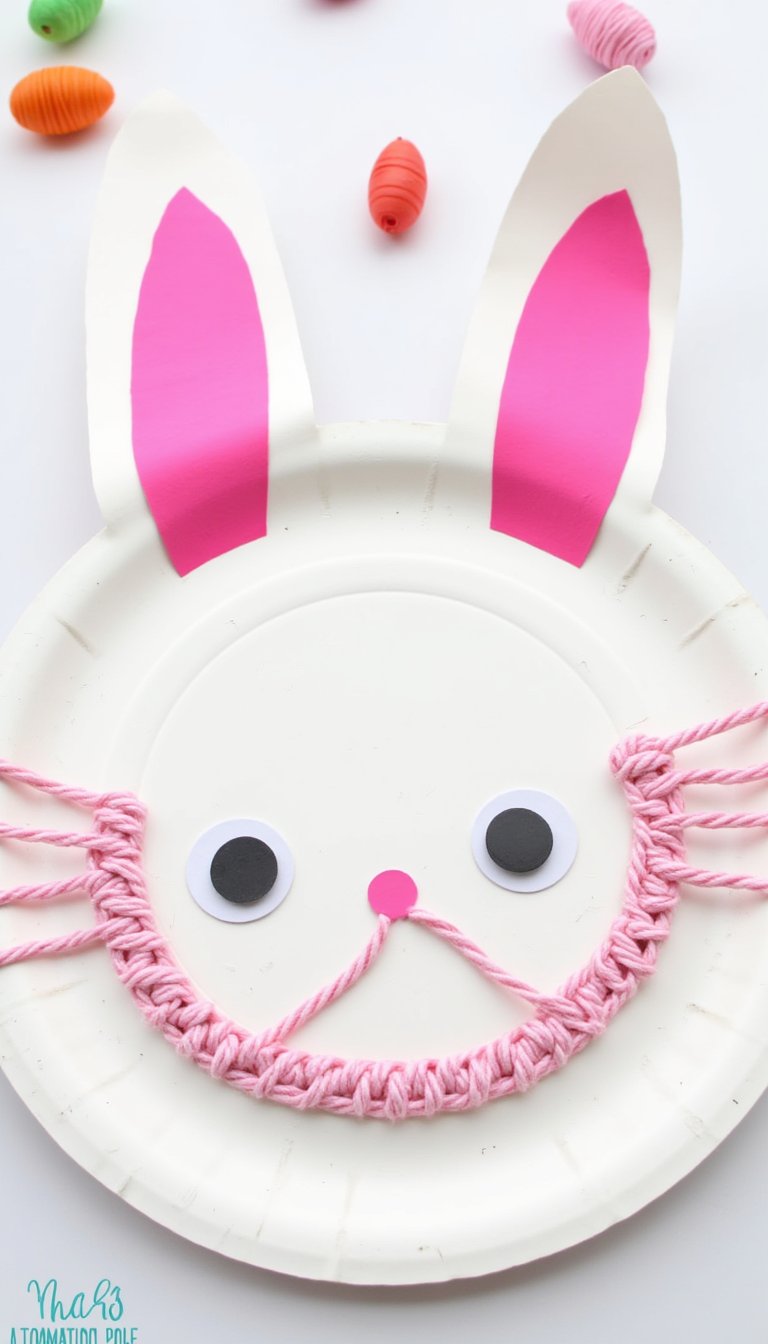 17. Paper Plate Lacing Bunnies
