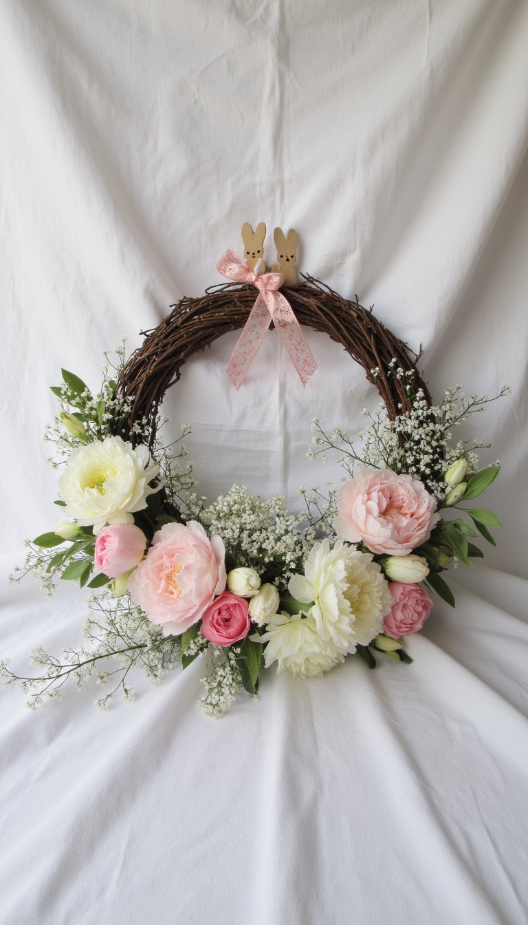 2. Elegant Floral Easter Wreaths