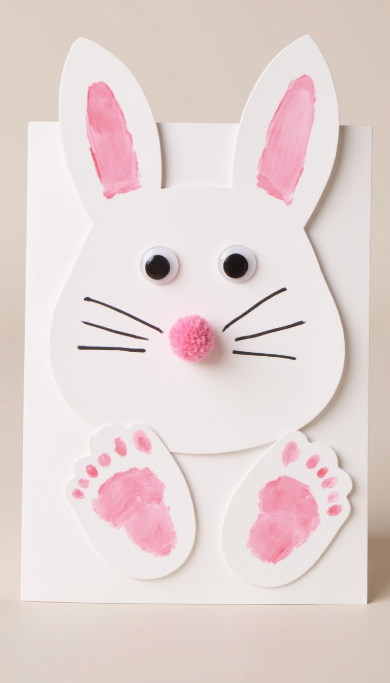 4. Footprint Bunny Cards