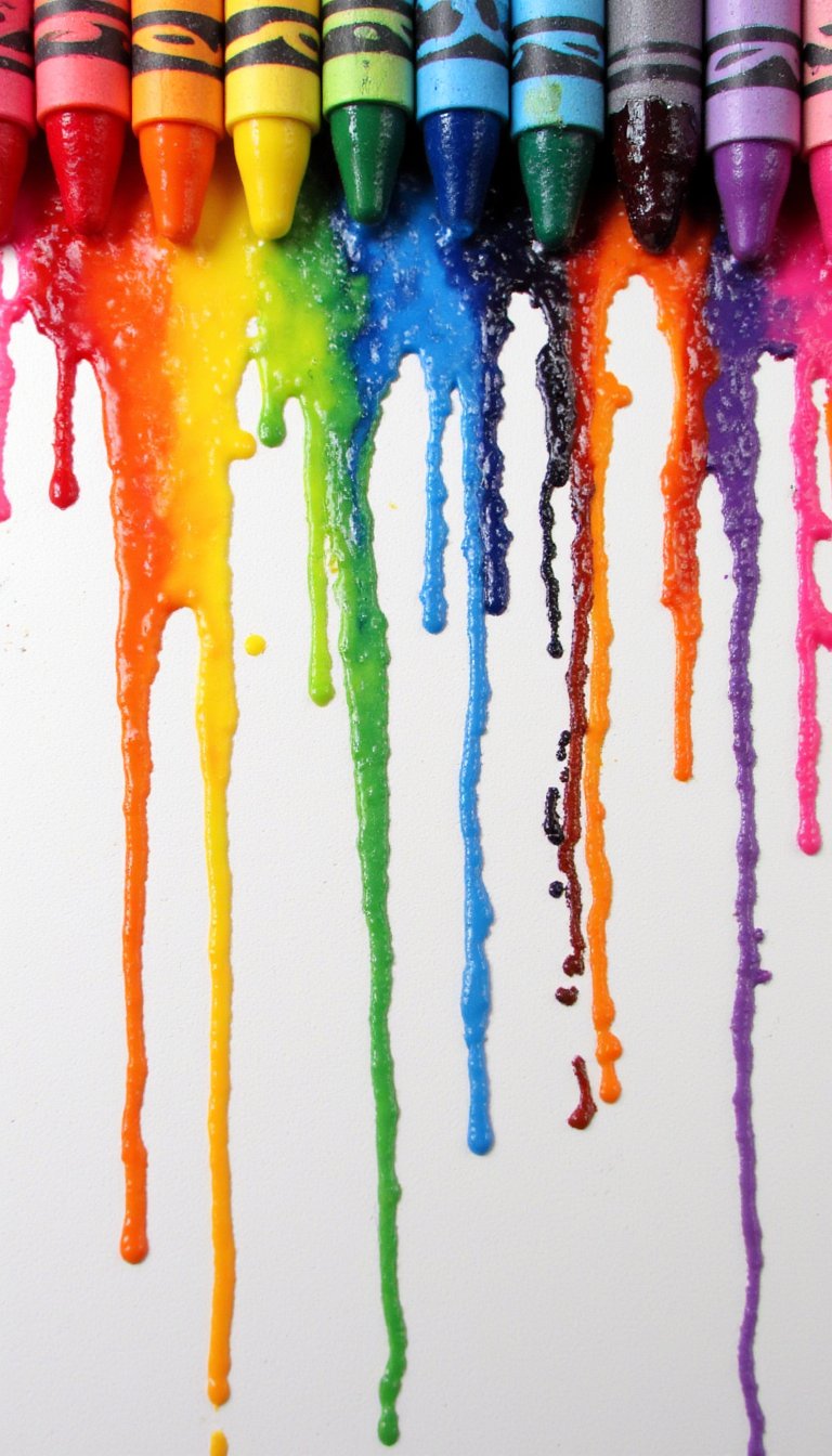 8. Melted Crayon Canvas Art