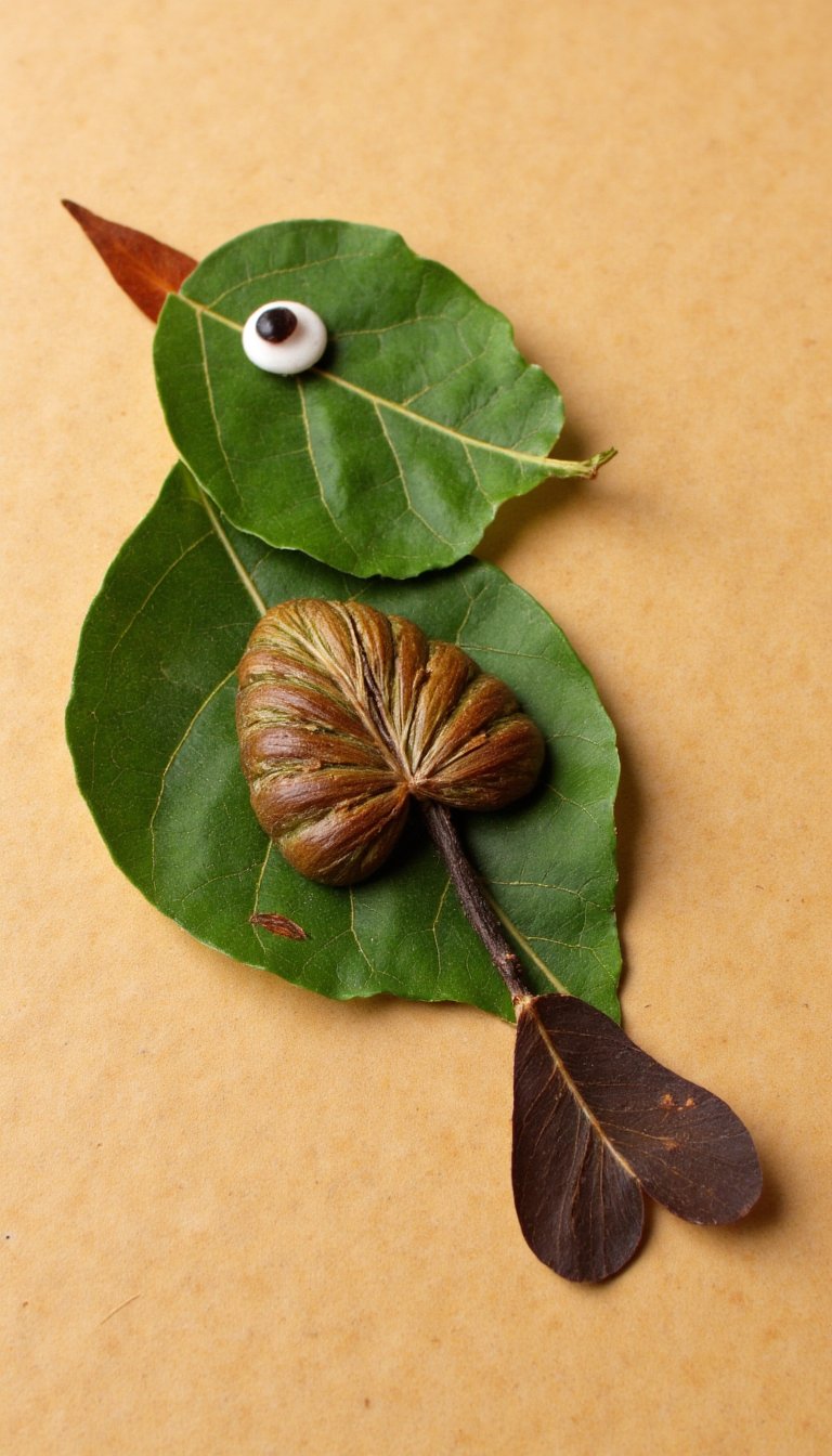 17. Leaf & Seed Collage Birds