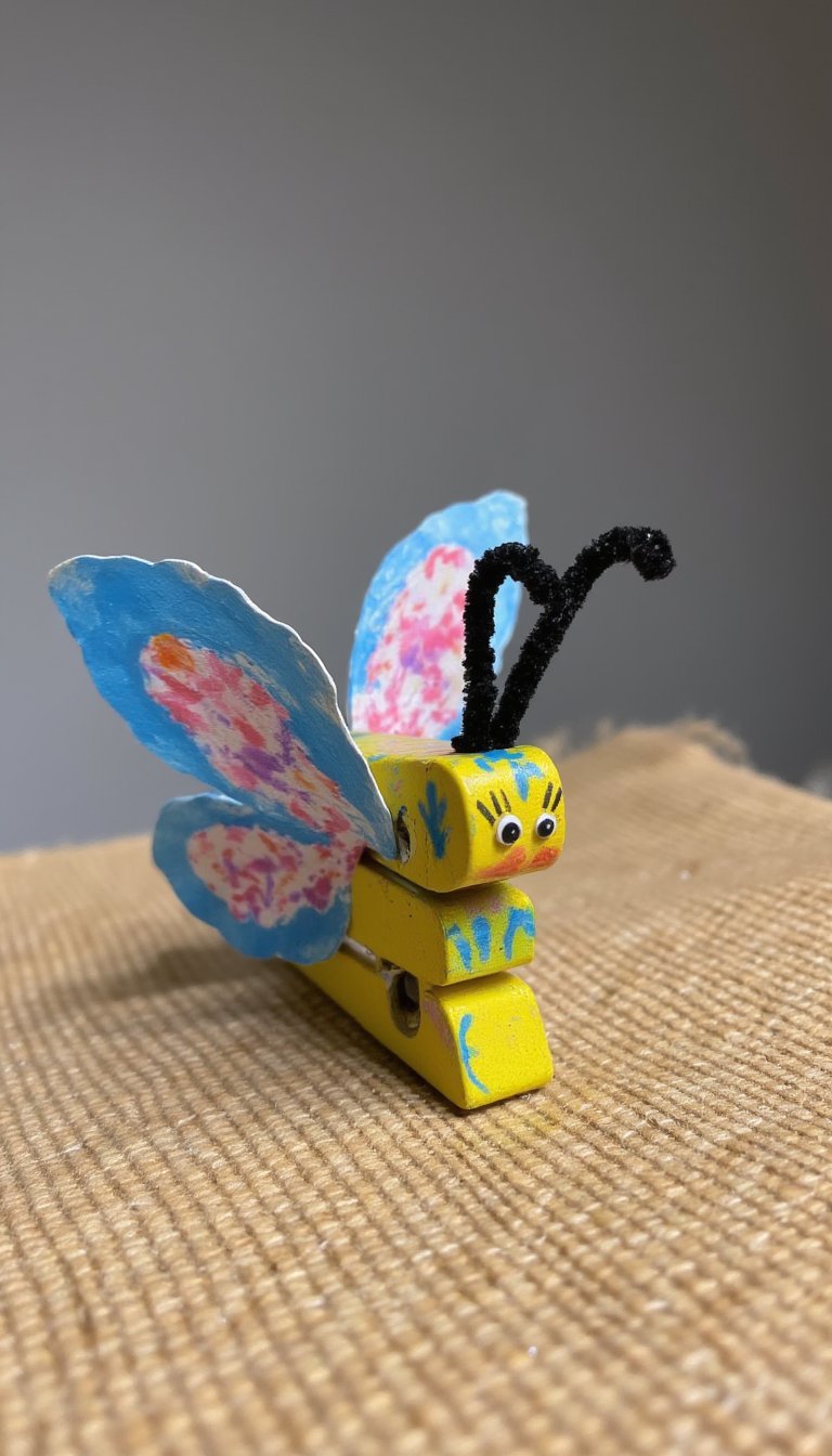 2. Clothespin & Painted Wing Butterflies