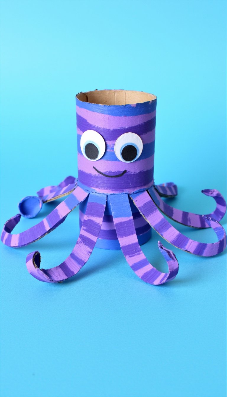 2. Toilet Paper Roll Octopus