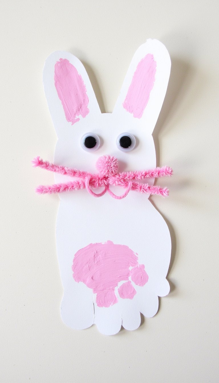 20. Footprint Easter Bunny
