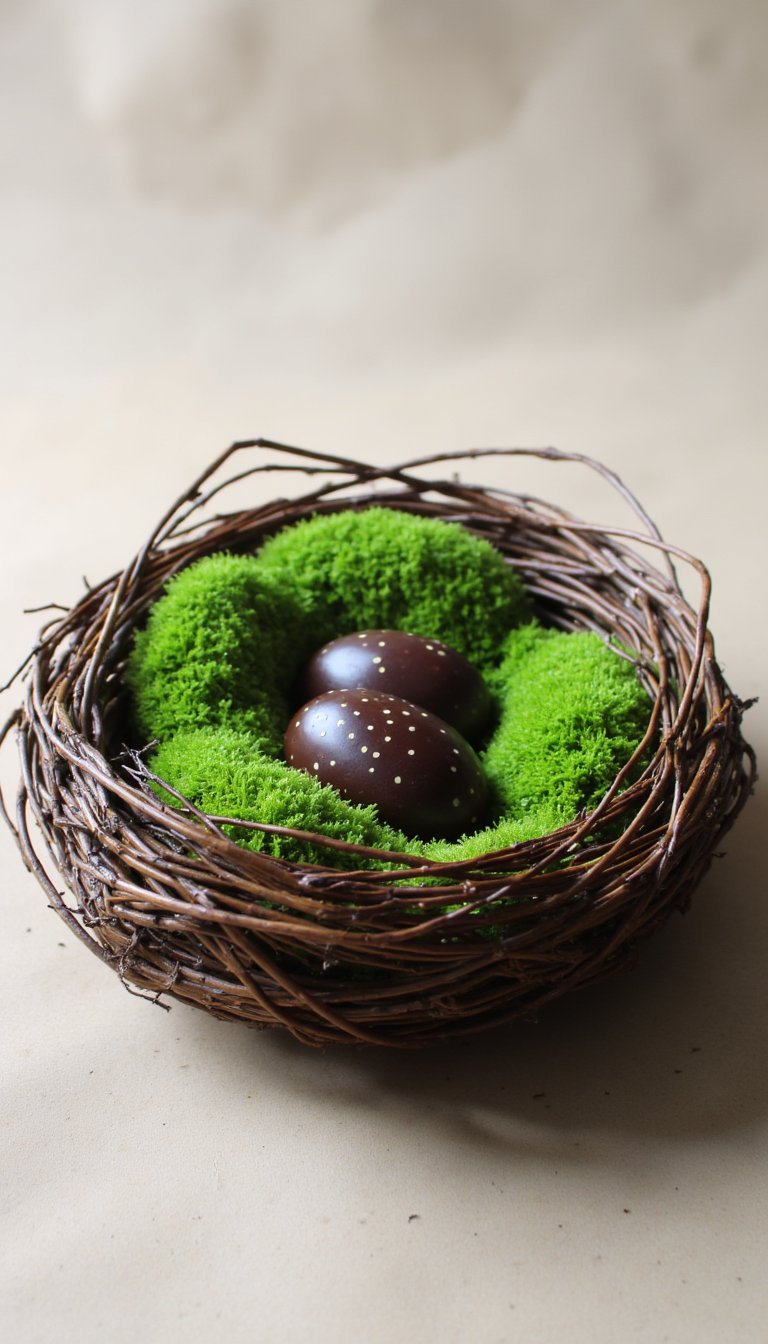 1. Moss & Twig Nest Centerpieces