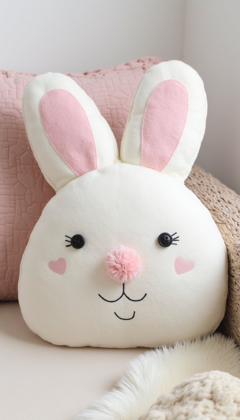 15. The No-Sew Bunny Pillow