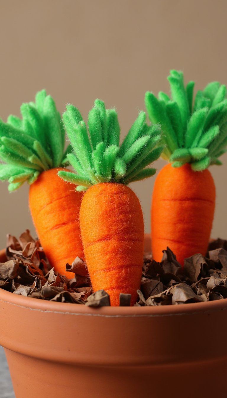 17. A Felt Carrot Patch