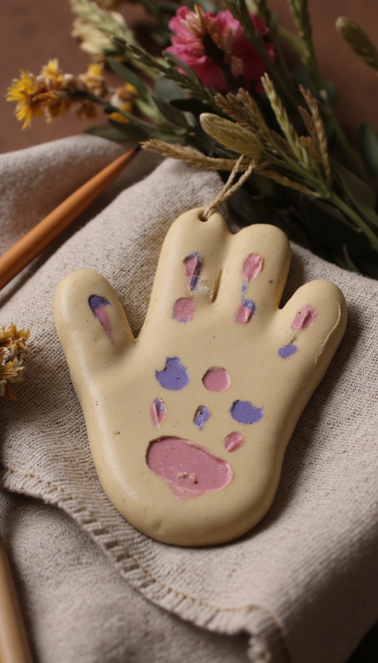 1. The Classic, But Better: Salt Dough Handprint Ornament