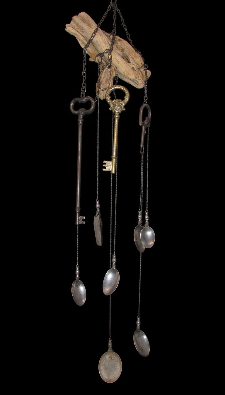12. Wind Chime from Vintage Keys & Spoons