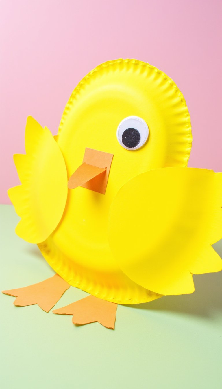 25. Paper Plate Baby Chick