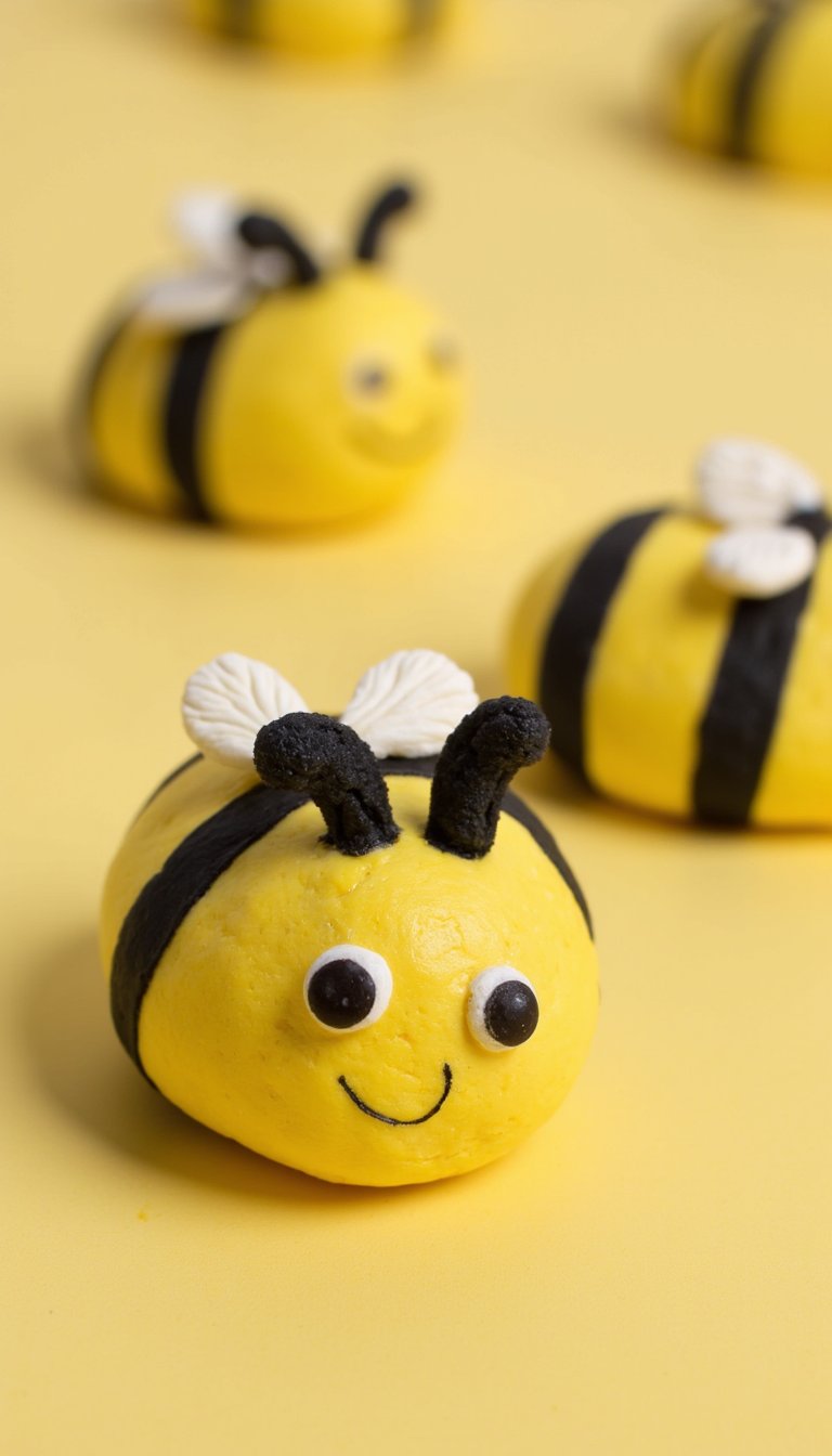 13. Clay or Dough Bee Sculptures