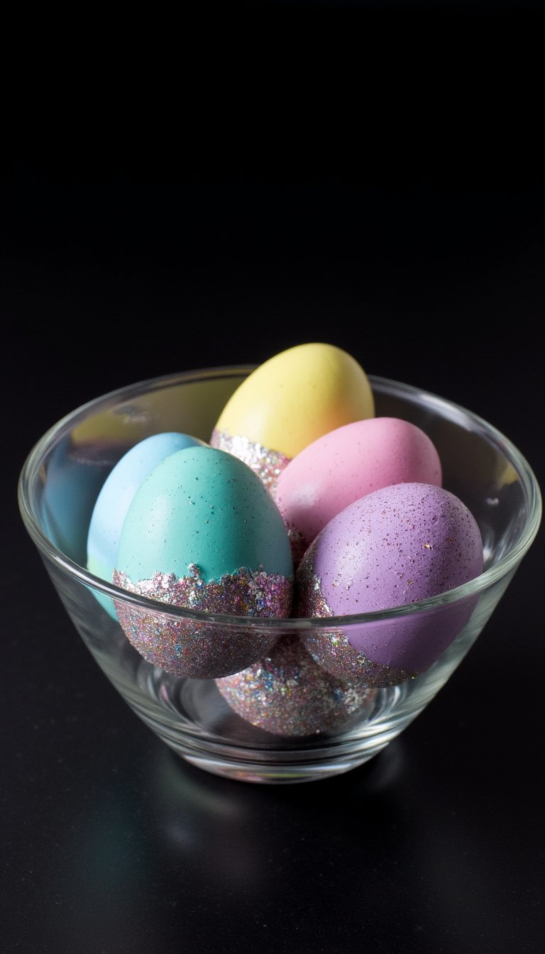 25. Glitter-Dipped Eggs