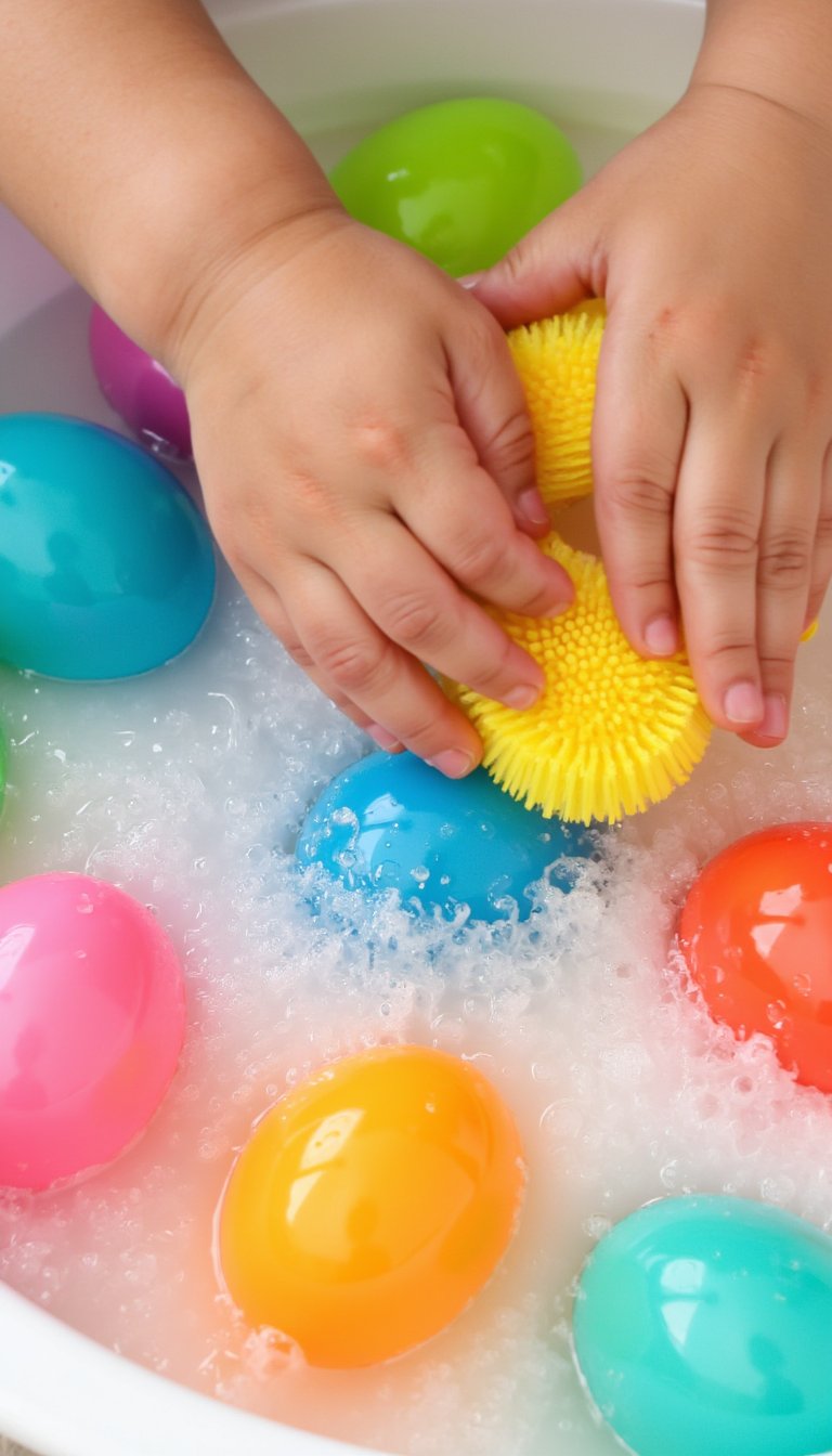 10. "Washing" Plastic Eggs