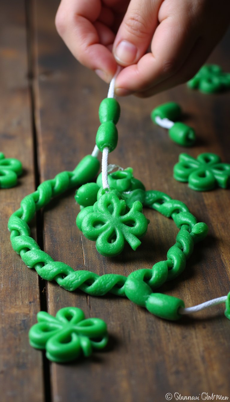 3. Pasta Shamrock Necklace