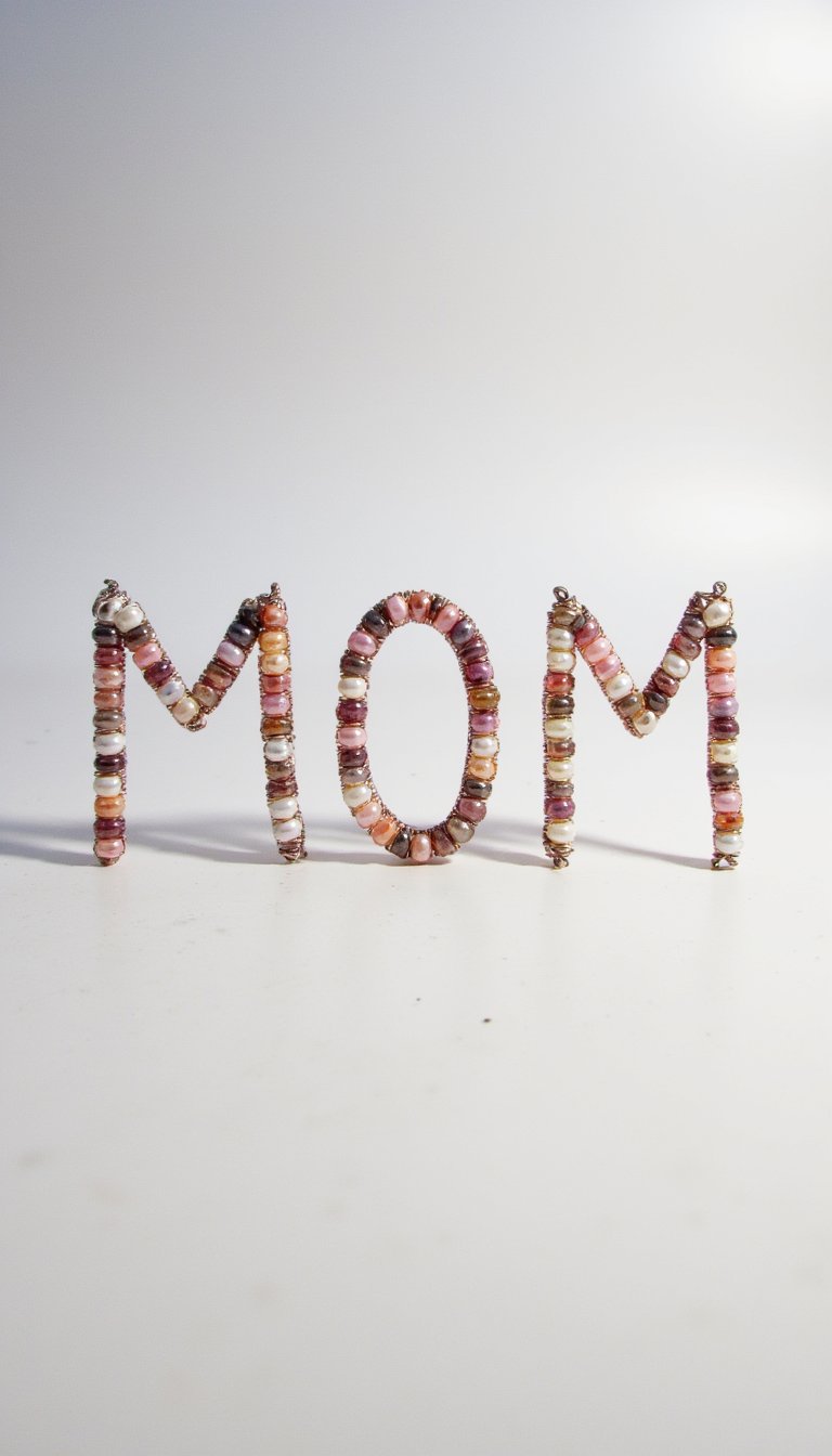 13. Beaded Wire Name Sculpture