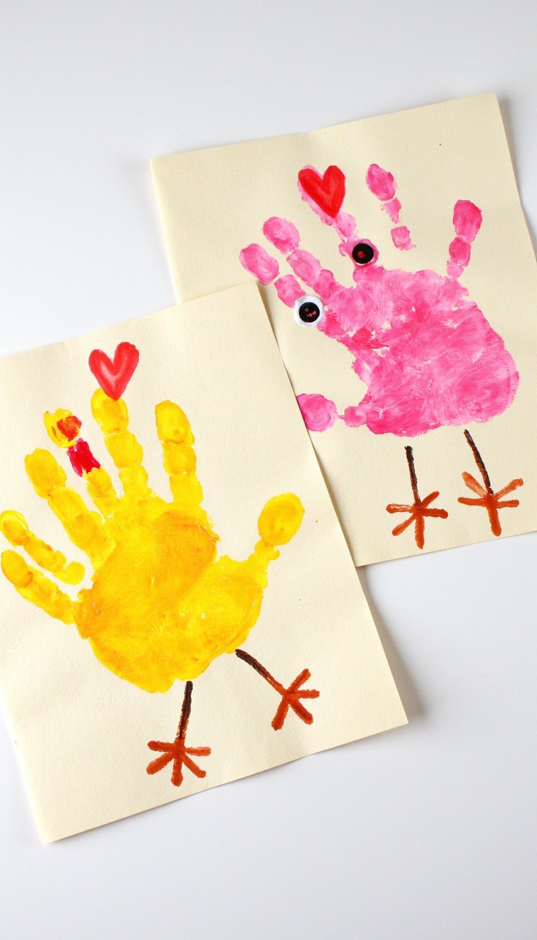 2. Handprint & Footprint Love Birds