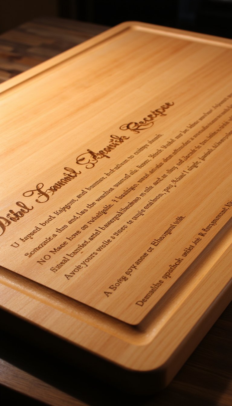 15. A Family Recipe Engraved Cutting Board