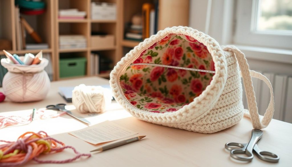 Crochet Bag Lining Tutorial