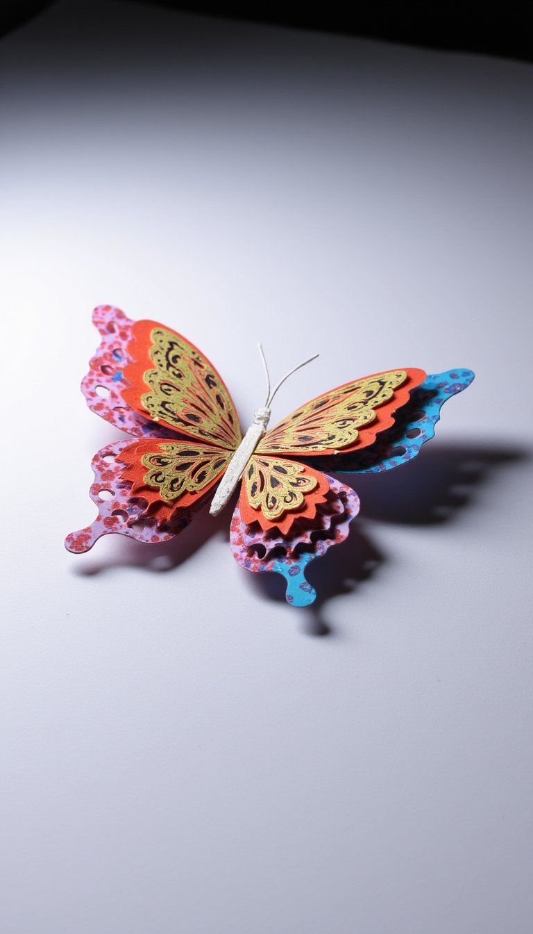 8. 3D Layered Paper Butterfly