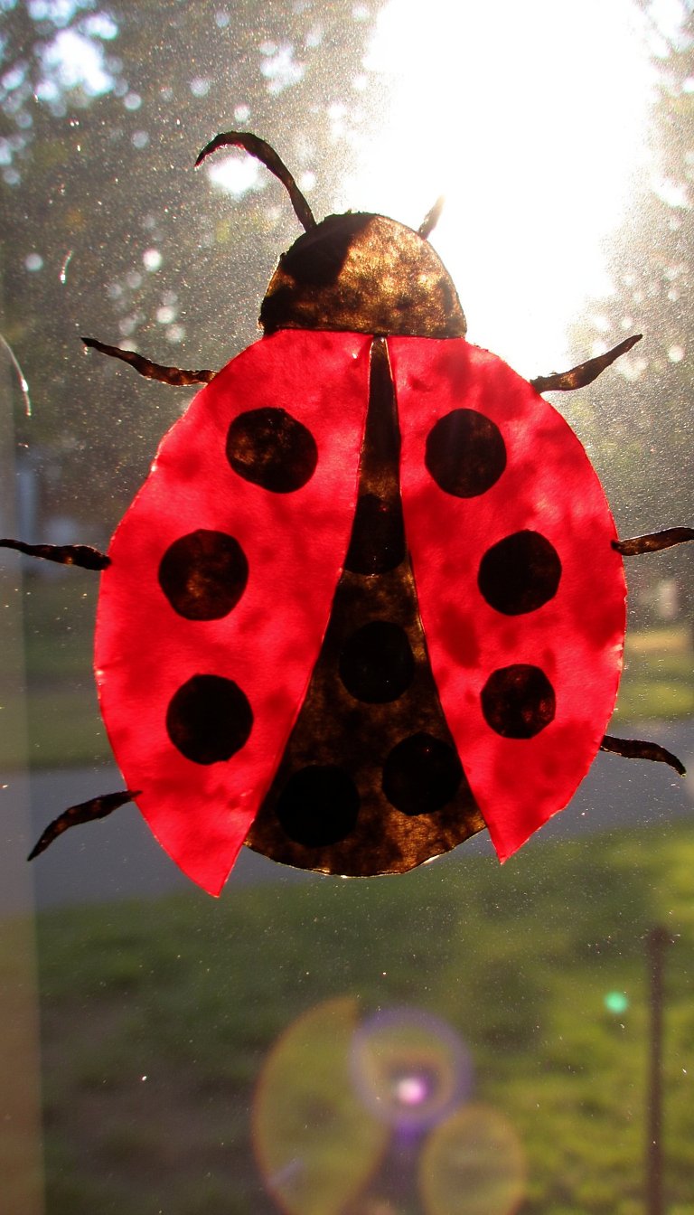 11. Ladybug Suncatchers