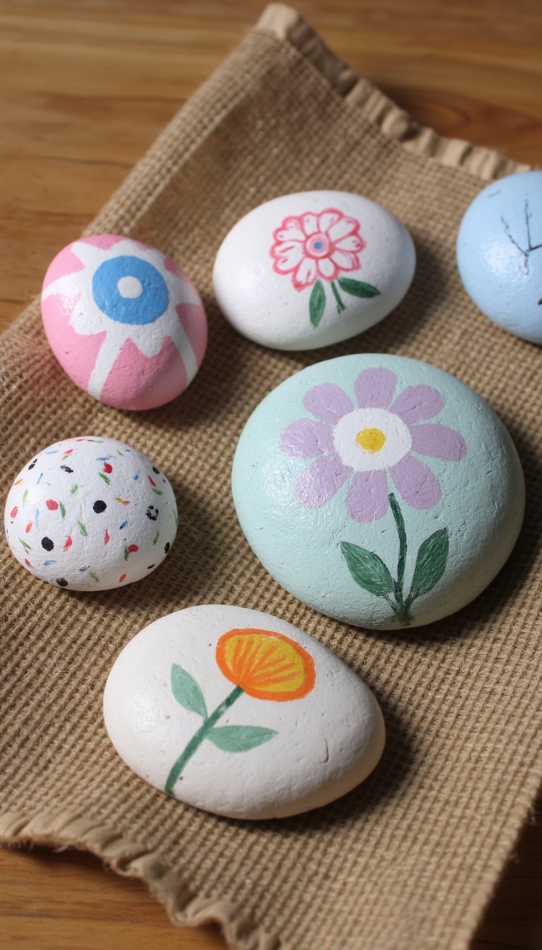 13. Painted Garden Stones or Kindness Rocks