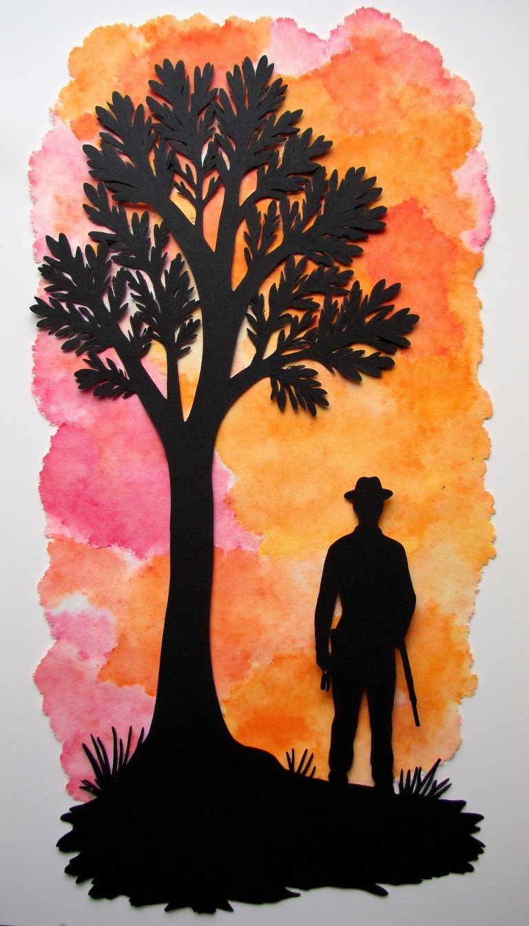 2. "Shot Heard 'Round the World" Silhouette Art