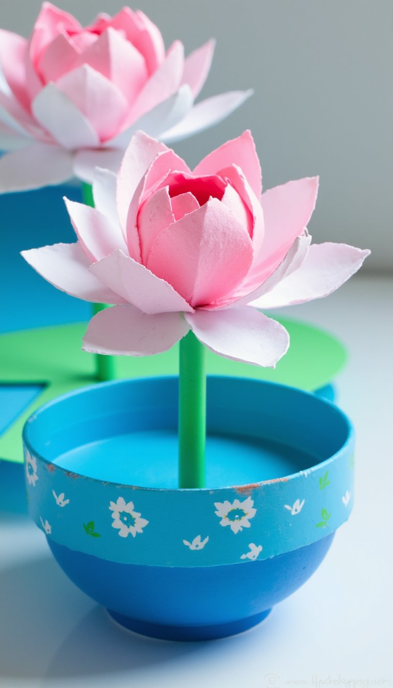 13. "Floating" Lotus in a Bowl