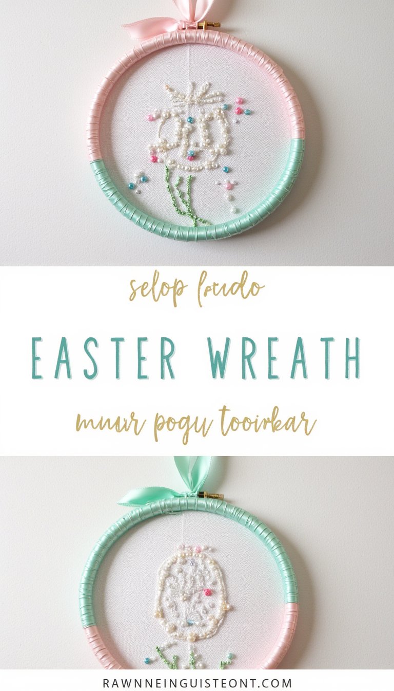 22. Beaded & Embroidered Hoop Wreath