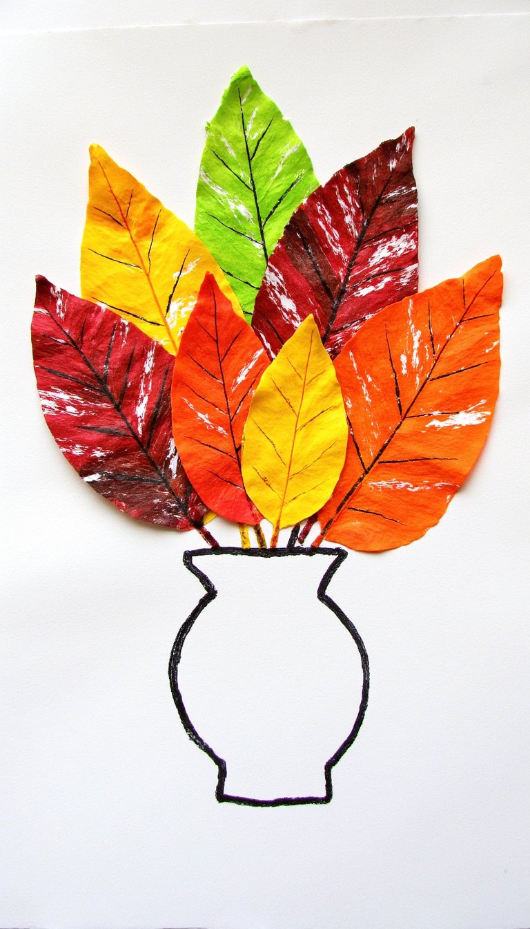 21. Leaf Rubbing Bouquet