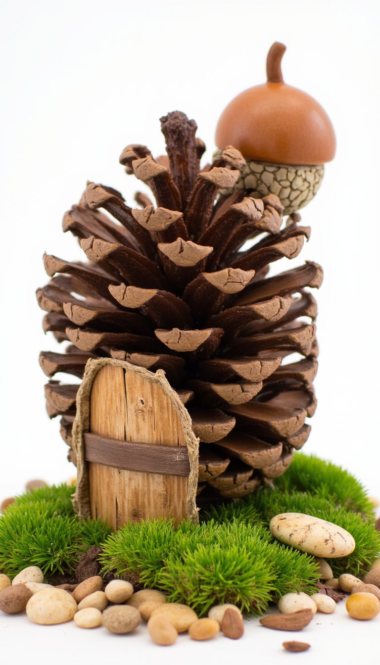 12. Pinecone Fairy Houses