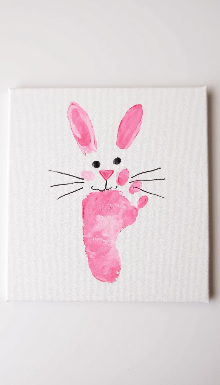 1. Footprint Bunny Canvas