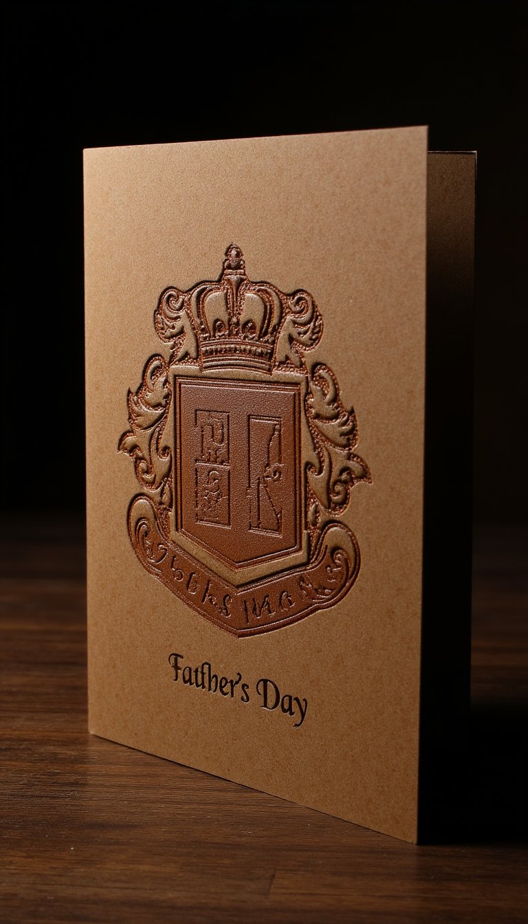 25. Embossed Leather Look Card