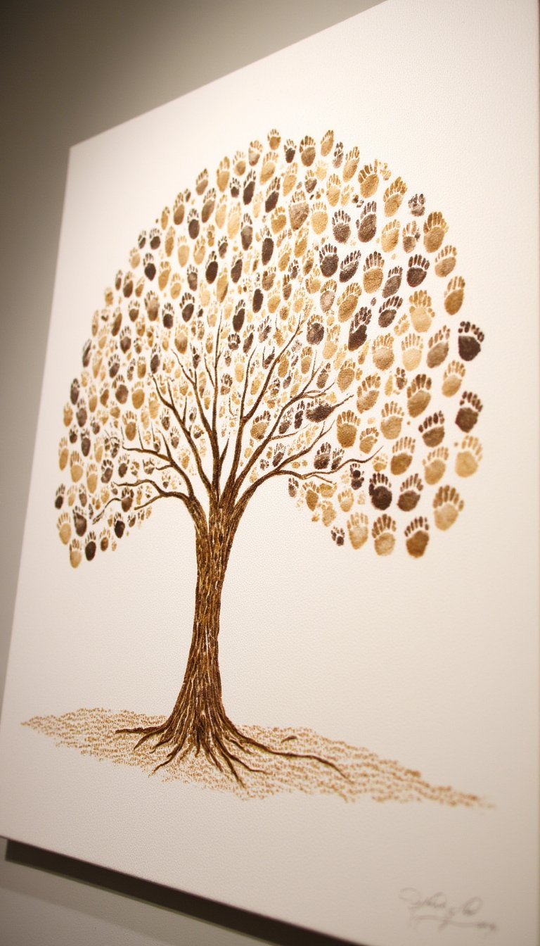 10. Fingerprint Family Tree Art